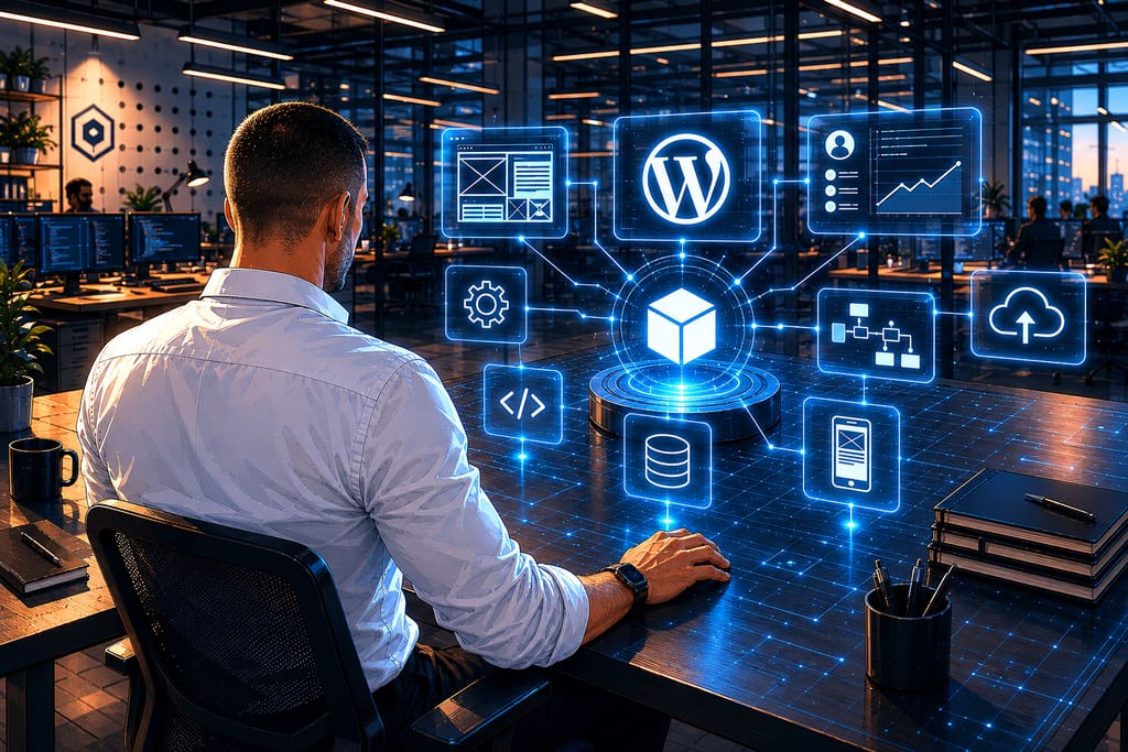 Nordic Business — tech stack: PHP, WordPress, JavaScript, React, SQL, APIs